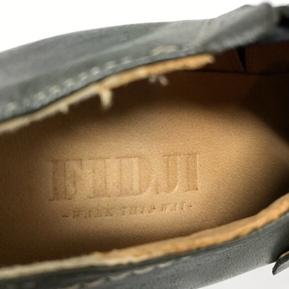 Fidji Womens Classic Pump Shoes Boots Gray Almond Toe Leather Slip On Size 41/ 9 - Picture 10 of 10